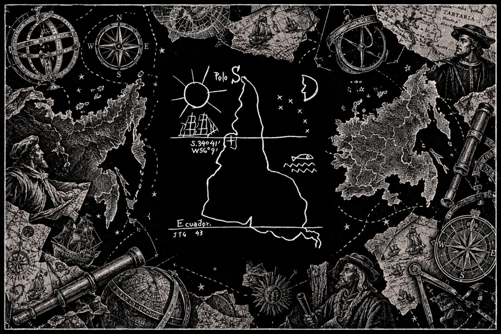 Kartograficzna mapa pełna odkryć
