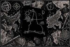 Kartograficzna mapa pełna odkryć