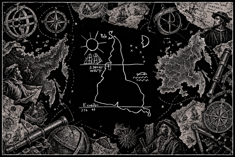 Kartograficzna mapa pełna odkryć